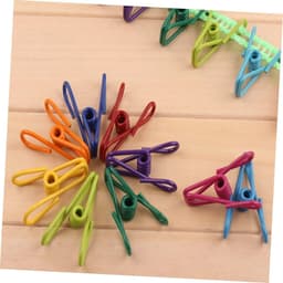 RVS Kledinghangers - Waslijnprikkers Klemmen - Kleding Drogen - Roestvrij Staal - 20 stuks - Multicolor — thumbnail 2