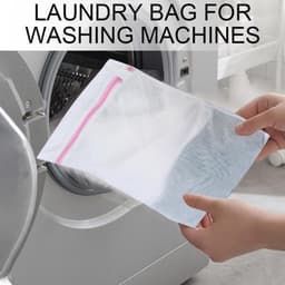Waszak Driedelige Set - Waszakken met Rits - Mini Waszak 25 x 30 cm - Ondergoed/Sokken/Baby Kleding - Fijnmazig Net - Wasnet — thumbnail 4