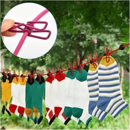 Waslijn Buiten - Drooglijn Verstelbaar - Kleding Drogen - Ijzerdraad Constructie - 1.8 Meter - Groen — thumbnail 5