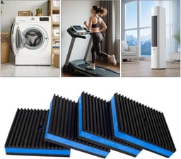 Anti-trillingswiggen - Dempingsmatten - Apparaten Stabiliseren - Hoge Dichtheid - Set van 4 - Zwart — thumbnail 5