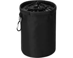 Wasknijper Tas - Opberger Klemmen - Kleding Drogen - Met Ophanghaak - Diameter 15cm - Zwart