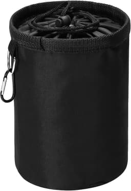 Wasknijper Tas - Opberger Klemmen - Kleding Drogen - Met Ophanghaak - Diameter 15cm - Zwart — thumbnail 1