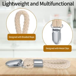 Dailygoods- Handdoekclips Hoogwaardige Mat - Handdoek Klemmen - Handdoek Houders - Keukenhanddoek Klemmen - Clips voor Badhanddoeken/Theedoeken - 6 Stuks - Handdoekhangers — thumbnail 4