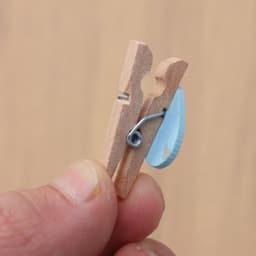 Mini Houten Clips - Was Knijpers Hartjes - Decoratie Foto's - Liefdevol Design - 50 Stuks - Blauw — thumbnail 4