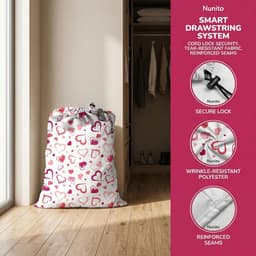2 stuks katoenen canvas zware waszak, 45 x 65 cm, zeer duurzaam — thumbnail 2