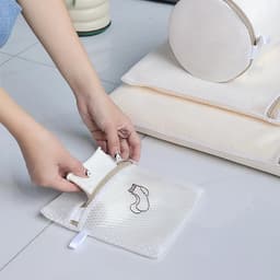 Waszakken voor wasgoed, netzak voor wasmachine met sluiting, voor gevoelige kleding, beha's, sokken, schoenen, beddengoed, 18 x 20 cm, 2 stuks — thumbnail 5