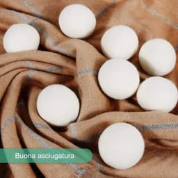Thijox - Set van 6 Wollen Ballen voor Wasdroger - Antistatisch, Natuurlijk, Hypoallergeen, Herbruikbaar - Perfect voor Drogen van Kleding en Bedtextie — thumbnail 2