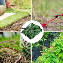 Tuingrondankers - Groen - 15 cm - Verzinkt Staal - Voor Bevestiging van Tuindekens en Hekken — thumbnail 4