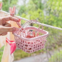 Kleine Waslijnklemmen - Kledinghangers - Kleding Drogen - Windproof Grip - 30 Stuks - Roze — thumbnail 3
