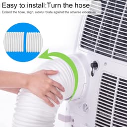 Solidchoice- Afvoerslang 2 Meter - 150 mm Diameter - PVC Afvoerslang - Verlenging - Draagbare Airconditioning - Geschikt voor Wasdroger/Afzuigkap - Afvoerslang Voor Airco — thumbnail 5
