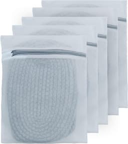 Wasnetjes met ritssluiting - Wit - 30 x 40 cm - Polyester Waszakken voor Wasmachine - Set van 5 — thumbnail 1