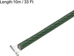 Draadkabel 10 m x 5 mm - roestvrij staal 304 - spanklem met 2 schroefspindels - perfect voor het ophangen van wasrekken - ShopVlot — thumbnail 4