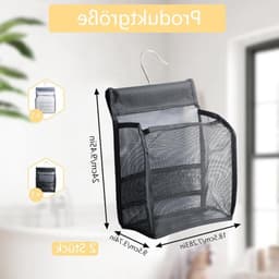 Wasknijperzakken om op te hangen, herbruikbare knijperzakken voor wasknijpers, praktische manden voor huis en tuin (zwart, grijs) — thumbnail 2