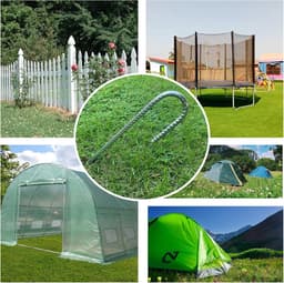 Grondanker Haringen - Zilver - 30 cm - Verzinkt Staal - Voor Tent, Trampoline en Tuin — thumbnail 4