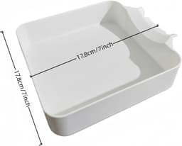 Wasmachine Lekbak 17,8x17,8 cm - Opstaande Rand 4,5 cm & Antislip - PLA - Voor Wasmachine, Droger & Wasruimte - Wit — thumbnail 5