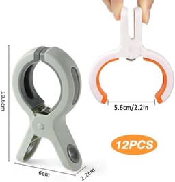 Handdoekklemmen Grote Grip - 12 Stuks - Antislip Klemmen - Winddichte Clips - Lichtgewicht - Robuuste Constructie - Wasklemmen — thumbnail 3