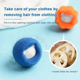 6 Stuks Wasballen Anti Klit Wasmachine Pluizenverwijderaar Bloemvorm Wasbol Wasgoed Reinigingsbal Herbruikbare Wasdroger Ballen Voor Kleding Dekens Jassen Handdoeken — thumbnail 5