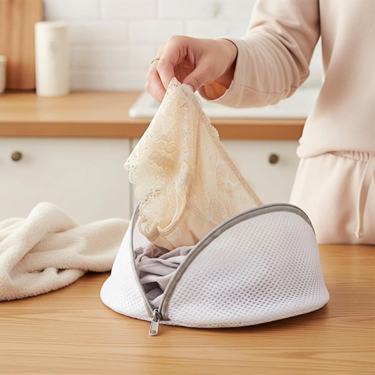 Waszakken Set van 4 - Fijnmazig Polyester - Beschermt Gevoelige Kleding - Herbruikbaar - Voor Wasmachine — afbeelding 1