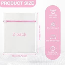2 stuks mesh waszak, waszakken met ritssluitingen, delicate waszak, reiswaszak, 40 x 50 cm waszakken, waszak voor - ShopVlot — thumbnail 2