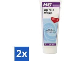 2 x HG Op Reis Wasje 200 ml - Wasmiddel - Wasmiddel Op Reis - Handwas - Wasverzachter - Vlekkenverwijderaar