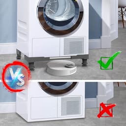 Onderstel Wasmachine - Verrijdbaar Onderstel - Apparaten Verplaatsen - Verstelbare Afmetingen - 42-65cm Breed - Grijs — thumbnail 2