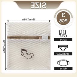 Set van 3 Wasnetten voor Delicate Kleding, Ondergoed en Schoenen - Ideaal voor Reis en Wassen, 18 x 20 cm — thumbnail 3