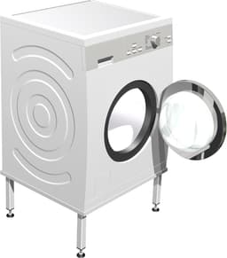 Wasmachine Sokkel - Wasmachine Verhoger - Apparaten Plaatsen - Volledig Gelast Staal - 20 cm Hoog - Wit — thumbnail 2