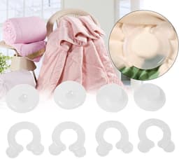 Dailygoods- Bedlinnen Set 4 Stuks - Bedlinnen Clips - Hoogwaardige Kunststof - Robuust en Duurzaam - Eenvoudig te Gebruiken - Voor Dekbed - Beddengoed — thumbnail 2