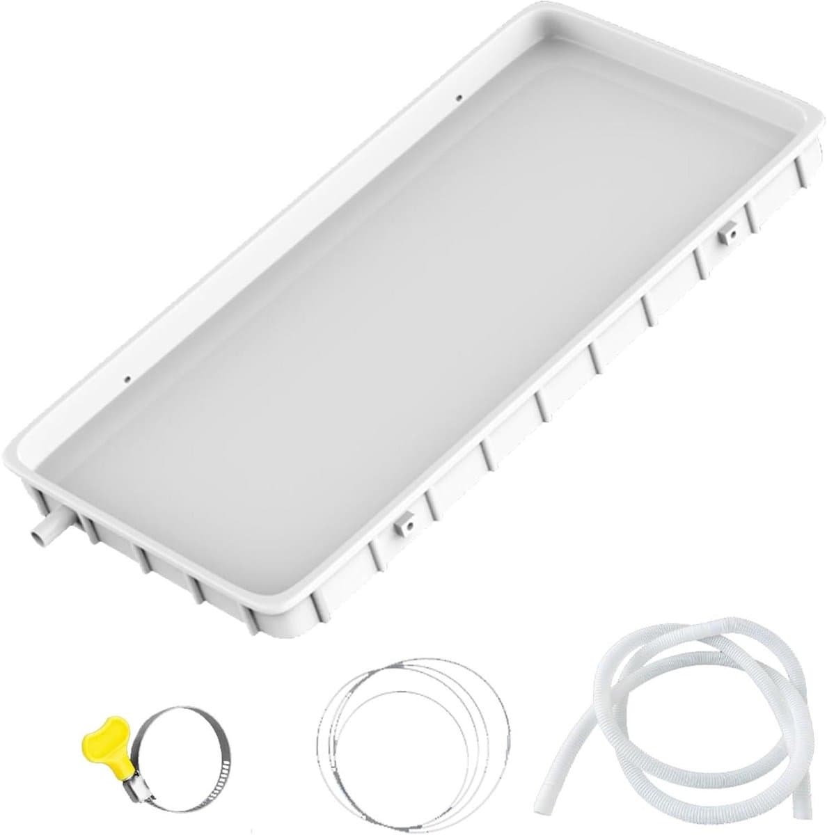 Lekbak Airconditioner - Opvangbak AC Unit - Condenswater Opvangen - Ultraduurzaam PP5 Kunststof - 80x32.5cm - Wit — afbeelding 1