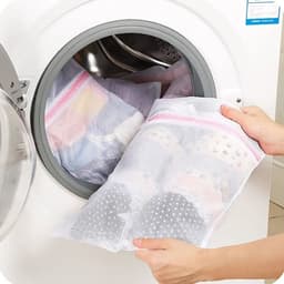 ONF3 - Waszak - Lingerie opbergtas - Ademend fijn gaas - Lichtgrijs - Ondergoed tas - Voor veilig wassen van kleding - 40 x 50 cm — thumbnail 5