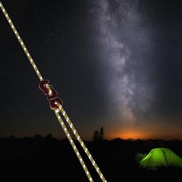 Reflecterend trekkoord van 3 mm, 4 meter lang, lichtgewicht, met stevige aluminium touwversteller voor het vastzetten van zeilen, buitenverpakking (zwart - 8 stuks). — thumbnail 2