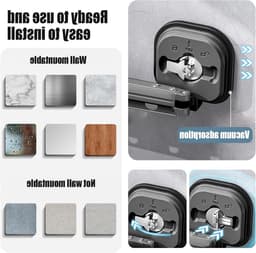 Veelzijdige Aluminium Droogrek voor Camper en Boot, Ruimtebesparend en Geen Boren Nodig, Ideaal voor Thuis en Reizen — thumbnail 2