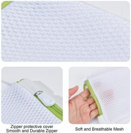 Solidchoice - Dailygoody - Mini-wasmachine-tassen - Fijnmazige waszakken - Handig voor lingerie en sokken - Wit - Polyester opbergzakken - Geschikt voor reizen - 8 — thumbnail 3