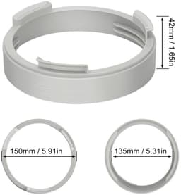 Dailygoods- Afvoerslang Universele Koppeling - 150mm Slang - Airco Aansluiting - Ventilatie Duct - ABS Materiaal - Snelle Warmteafvoer - Luchtafvoerslang — thumbnail 3