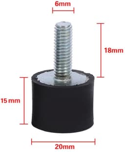 Cosensi - Rubber Vibration Mount - Anti Vibration - Hoogwaardige Demping - 4x M8 M6 Rubber Mounts - Geluidsisolatie - Geschikt voor Compressor en P... — thumbnail 4