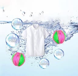 YUHOME 6 STKS Haar Catcher Ballen Anti-Winding Wasserij Lint Remover Wasballen Herbruikbare Pluisverwijderaar Ballen Voor Wasmachine — thumbnail 5