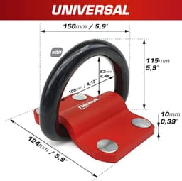 Vloeranker Motor - Motorbeveiliging Garage - Motor Beveiligen - Volledig Stalen Constructie - 20 mm Ring - Zwart — thumbnail 4