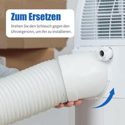 Flexibele Afvoerslang 150 mm voor Airco en Afzuiginstallaties - 2 Meter Wit PVC — thumbnail 2