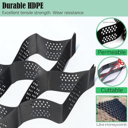 Grondstabilisator Netwerk - Grind Stabiliseren - Opritten Verstevigen - Hoge Draagkracht - 3.2 x 32.8 Voet - Zwart — thumbnail 5