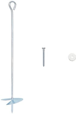 vidaXL - Aardanker - 10 - st - Ø10 - x - 50 - cm - Gegalvaniseerd - Metaal - zilver — thumbnail 1