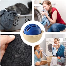Haarvanger Wasmachine - Pluisvanger Bal - Dierenharen Verwijderen - Herbruikbaar Ontwerp - 8x9cm - Blauw — thumbnail 4