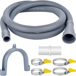 Afvoerslang Wasmachine - Verlengslang Vaatwasser - Apparaat Aansluiten - Universele Pasvorm - 5 Meter Lengte - Grijs — thumbnail 1
