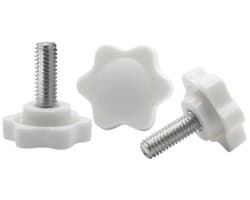 JHUBERS- Vleugelschroef M6x16mm - Stergreep - Kunststof/Koolstofstaal - 10 Stuks - Bevestigingsmethode - Handmatig Vastzetten - Duimschroef