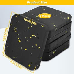 Wasmachine Dempers - Trillingsdempers - Apparaat Stabiliseren - Universeel Formaat - 8 Stuks - Zwart — thumbnail 3