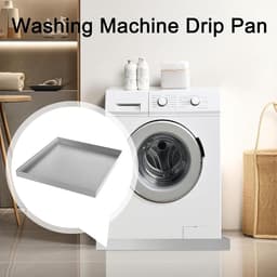 Wasmachine Bak - Lekbak Apparaten - Vloeren Beschermen - Roestvrij Staal - 67x49x5cm - Zilver — thumbnail 3