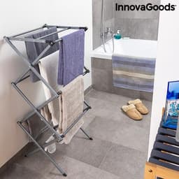 InnovaGoods - Droogrek - Inklapbare en uitschuifbare kledingdroger met 3 niveaus Cloxy - Wasdroger - 11 Stangen - 3 Hoogteniveau's — thumbnail 2