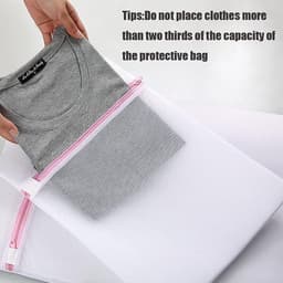 Set van 5 wasnetten voor wasmachine, waszak met ritssluiting, duurzame waszak, ontvang 10 vlekverwijderingsballen, voor gevoelige schoenen, babykleding — thumbnail 3