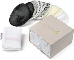 Herbruikbare Bamboe Borstkussentjes - Set van 10 Wasbare Pads met Was- & Opbergzakken - Tepelkussen voor Moederschap en Borstvoeding - Organische Tepelhoezen (Veelkleurig) wasbare zoogcompressen — thumbnail 1