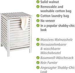 Wasmand met uitneembare katoenen waszak - 65 liter - Shabby chic design — thumbnail 4