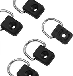 10 stuks zwarte ringen voor vissen - licht kanoën kajak vis D-ring - met M6-schroeven - voor Bungee Boot accessoires — thumbnail 3